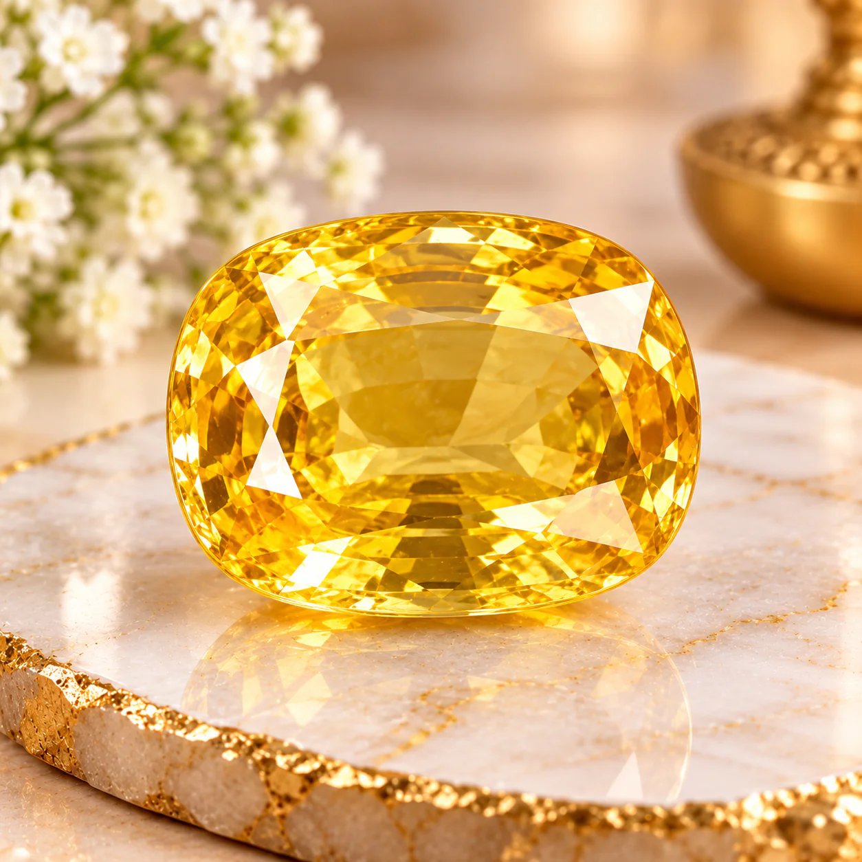 Yellow Sapphire (Pukhraj) Gemstone - Premium